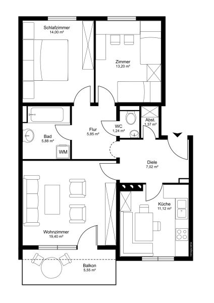 Zeitlos & Elegant - 3-Zimmer-Eigentumswohnung /  / 5671 Bruck an der Groglocknerstra / Bild 8