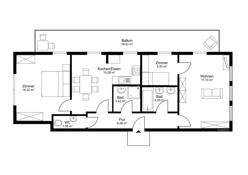 Naturnah & zentral: 3-Zimmer-Eigentumswohnung /  / 5640 Bad Gastein / Bild 8