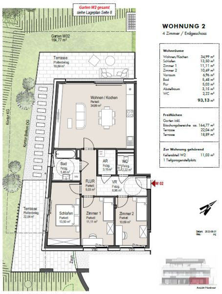 Neubauprojekt Kaprun: Erdgeschosswohnung - Top 2 /  / 5710 Kaprun / Bild 3
