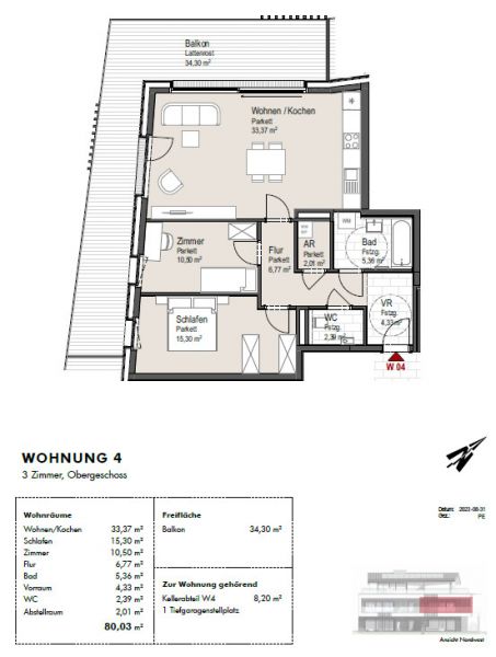 Neubauprojekt Kaprun: Etagenwohnung - Top 4 /  / 5710 Kaprun / Bild 3