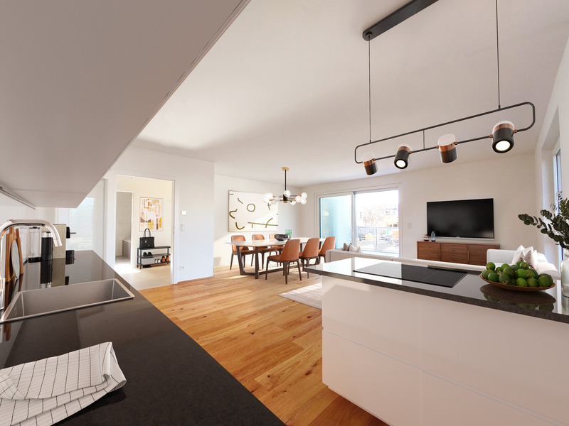 Spektakulär geplante 4-Zimmer Wohnung mit Balkon nur 500m von der unteren Alten Donau / / 1220 Wien / Bild 0