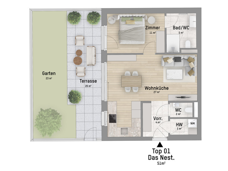 1230, Khekgasse, N�he Bahnhof Liesing, 2-Zimmer-Eigentumswohnung  /  / 1230&nbsp;Wien / Bild 2