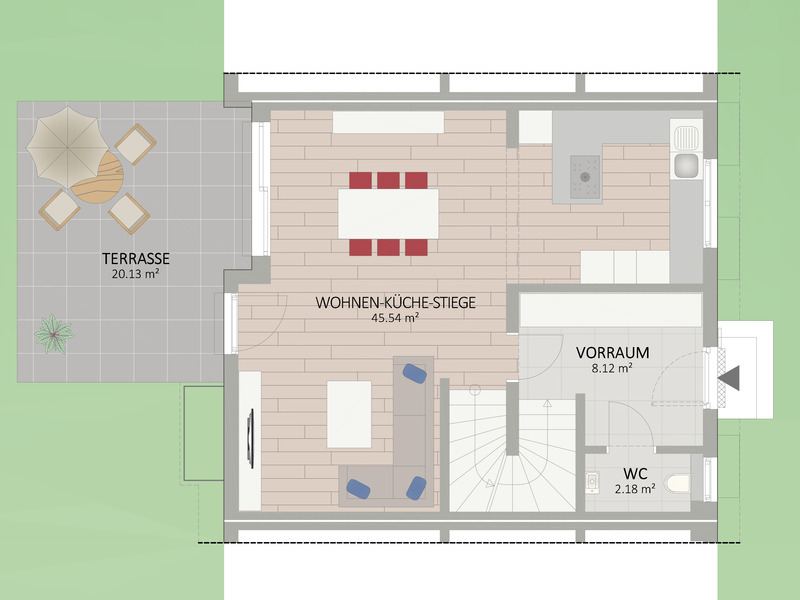 Sofort einziehen: 4-Zimmer-Haus mit PV am Dach, Vollkeller, Garten. Im Grnen beim Badeteich Hirschstetten /  / 1220 Wien / Bild 2