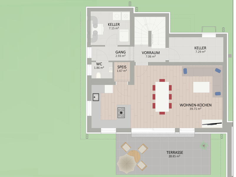 Wohnen nahe Schnbrunn. Modernes Doppelhaus mit 4 Zimmern, Wrmepumpe, Klimaanlage /  / 1230 Wien / Bild 6