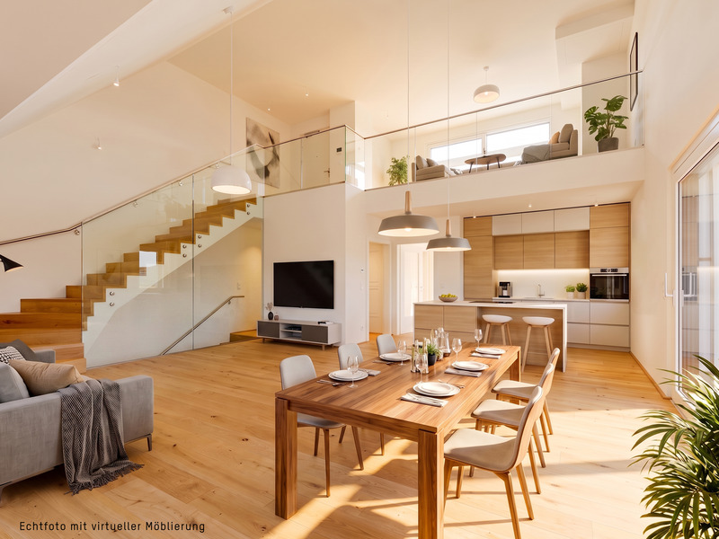 Malerisches 3-Zimmer Penthouse mit Galerie nur 290 m vom Wasser entfernt. Deckenkühlung / / 1220 Wien / Bild 8