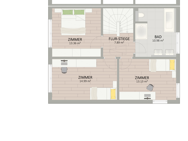 Ein Wohn(t)raum im Grnen: Modernes Haus mit 116 m, 4 Zimmer, Wrmepumpe, voll unterkellert /  / 2301 Neu-Oberhausen / Bild 3