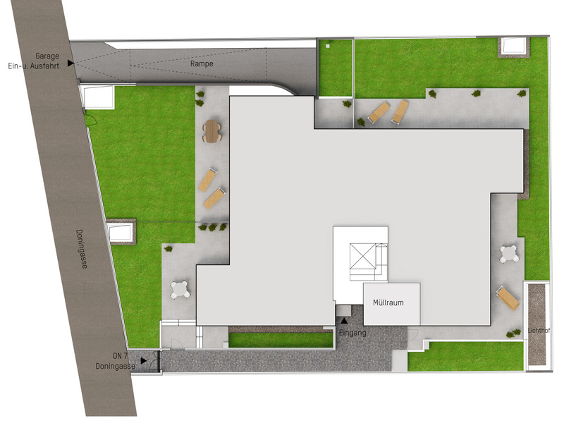 "Ganz oben. Angekommen": Premium-Penthouse mit 4 Zimmern und 3 Terrassen im 2. DG.  /  / 1220 Wien / Bild 3