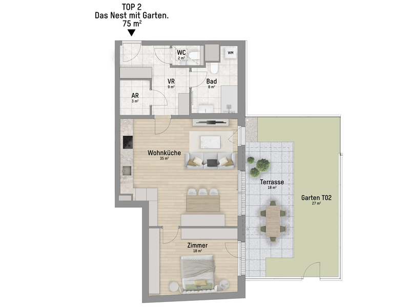 1220, Wagramer Stra�e, Beim Donau Zentrum, U1 und Alte Donau, 2-Zimmer-Eigentumswohnung  /  / 1220&nbsp;Wien / Bild 2