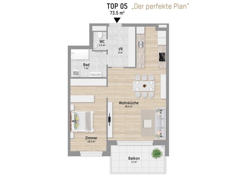 1220, Brabbeegasse, Nur 200 Meter zur U1, 2-Zimmer-Eigentumswohnung  /  / 1220 Wien / Bild 2
