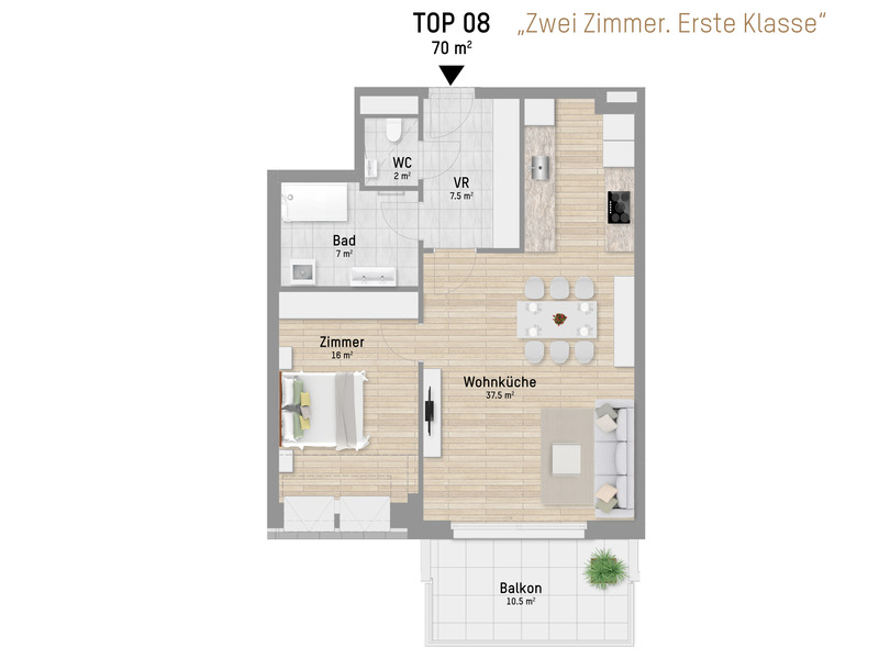1220, Brabbeegasse, Nur 200 Meter zur U1, 2-Zimmer-Eigentumswohnung  /  / 1220 Wien / Bild 2