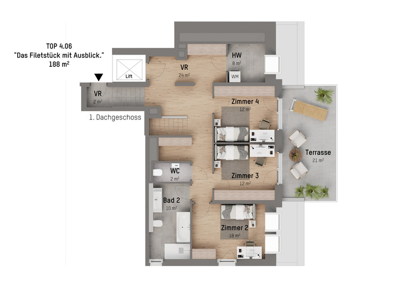 1210, Langenzersdorfer Strae, In Strebersdorf am Fue des Bisambergs, 5-Zimmer-Penthouse  /  / 1210 Wien / Bild 1