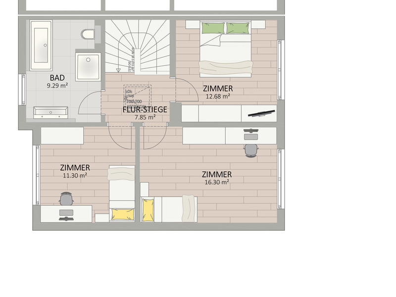 1220, Wolfsmilchgasse, Zwischen Mhlwasser und Donauspital, Doppelhaus  /  / 1220 Wien / Bild 2