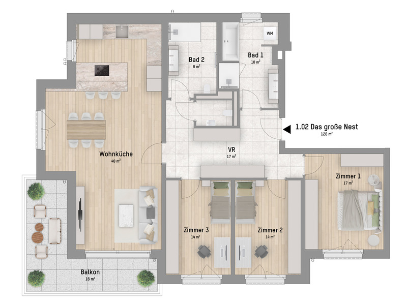 1220, Arminenstrae, Nur 200 m zur unteren Alten Donau, 4-Zimmer-Eigentumswohnung  /  / 1220 Wien / Bild 2