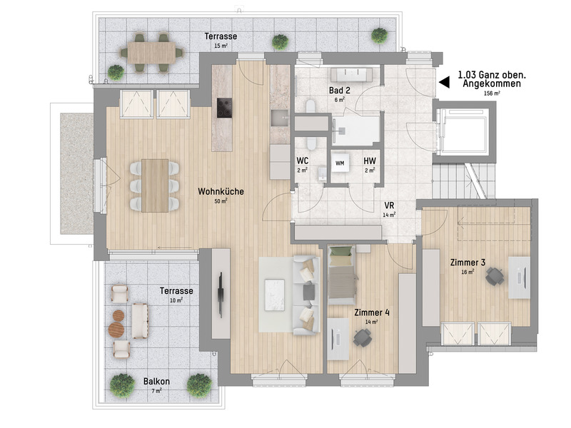 1220, Arminenstrae, Nur 200 m zur unteren Alten Donau, 5-Zimmer-Penthouse  /  / 1220 Wien / Bild 2