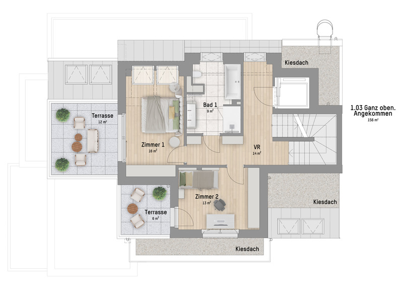 1220, Arminenstrae, Nur 200 m zur unteren Alten Donau, 5-Zimmer-Penthouse  /  / 1220 Wien / Bild 3