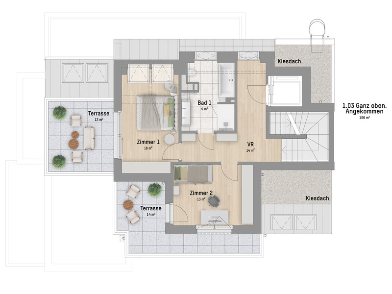 1220, Arminenstrae, Nur 200 m zur unteren Alten Donau, 5-Zimmer-Penthouse  /  / 1220 Wien / Bild 3