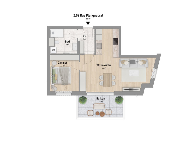 1220, Arminenstrae, Nur 200 m zur unteren Alten Donau, 2-Zimmer-Eigentumswohnung  /  / 1220 Wien / Bild 2