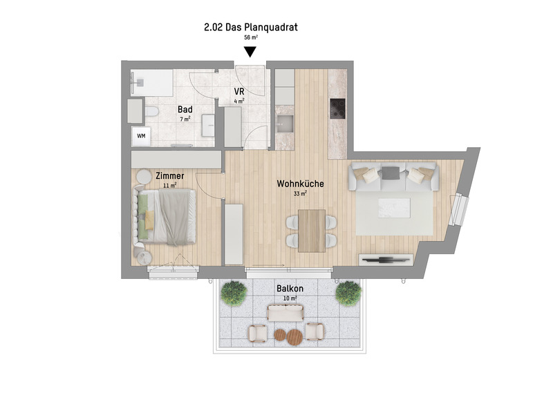 1220, Arminenstrae, Nur 200 m zur unteren Alten Donau, 2-Zimmer-Eigentumswohnung  /  / 1220 Wien / Bild 2