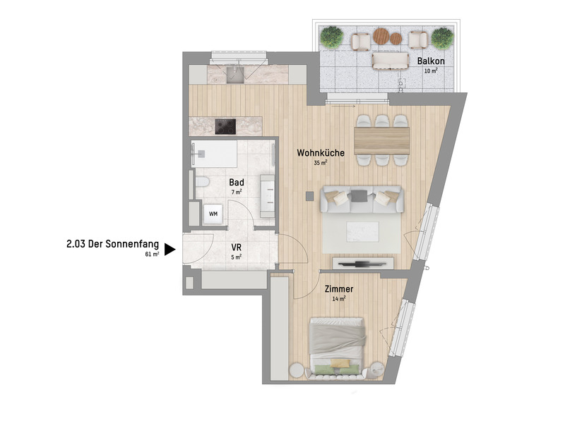 1220, Arminenstraße, Nur 200 m zur unteren Alten Donau, 2-Zimmer-Eigentumswohnung  /  / 1220 Wien / Bild 2