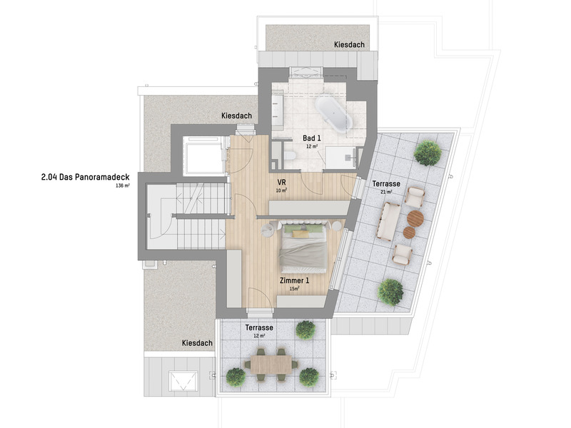1220, Arminenstrae, Nur 200 m zur unteren Alten Donau, 4-Zimmer-Penthouse  /  / 1220 Wien / Bild 3