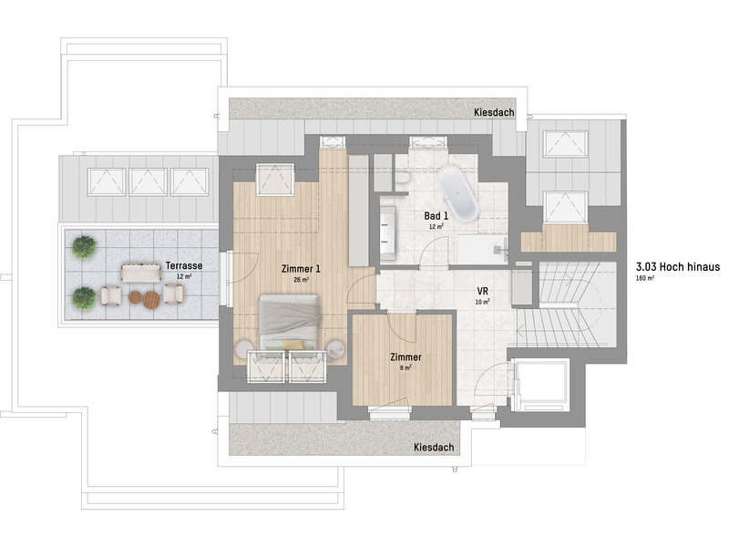 1220, Arminenstrae, Nur 200 m zur unteren Alten Donau, 5-Zimmer-Penthouse  /  / 1220 Wien / Bild 3