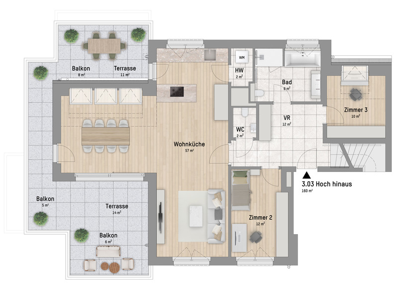 1220, Arminenstraße, Nur 200 m zur unteren Alten Donau, 5-Zimmer-Penthouse  /  / 1220 Wien / Bild 2