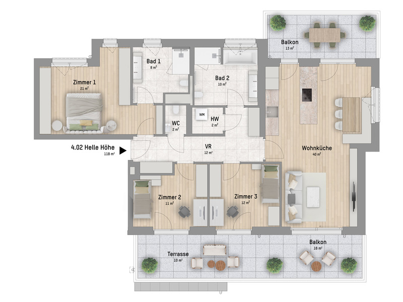 1220, Arminenstrae, Nur 200 m zur unteren Alten Donau, 4-Zimmer-Eigentumswohnung  /  / 1220 Wien / Bild 2