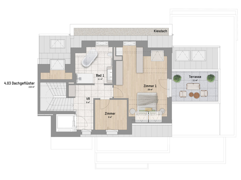 1220, Arminenstrae, Nur 200 m zur unteren Alten Donau, 5-Zimmer-Penthouse  /  / 1220 Wien / Bild 3