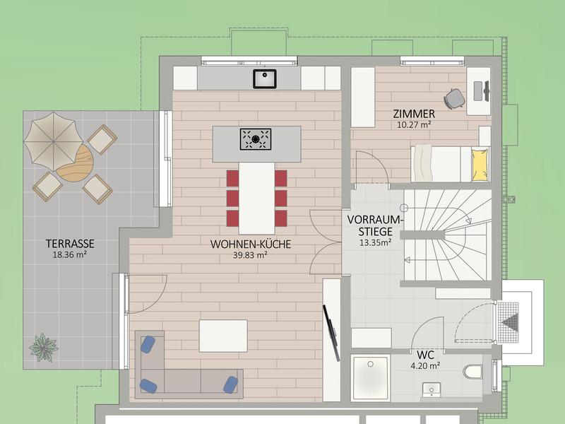 1220, Bussongasse, In Esslinger Gr�nlage nahe U2, Doppelhaus  /  / 1220&nbsp;Wien / Bild 1