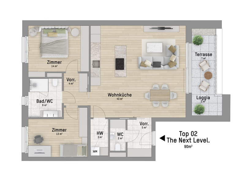 1230, Khekgasse, N�he Bahnhof Liesing, 3-Zimmer-Eigentumswohnung  /  / 1230&nbsp;Wien / Bild 2