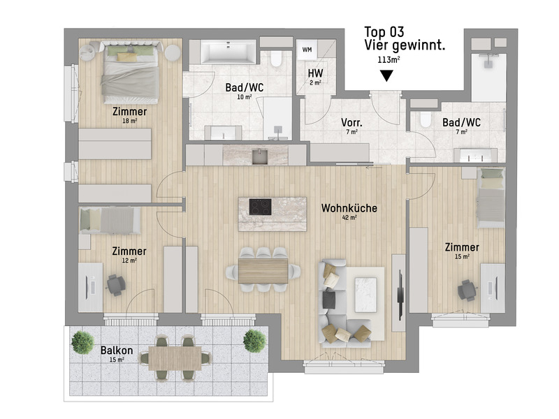 1230, Khekgasse, N�he Bahnhof Liesing, 4-Zimmer-Eigentumswohnung  /  / 1230&nbsp;Wien / Bild 2