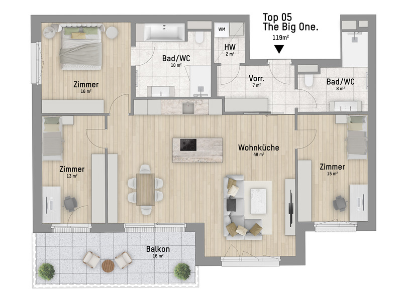 1230, Khekgasse, N�he Bahnhof Liesing, 4-Zimmer-Eigentumswohnung  /  / 1230&nbsp;Wien / Bild 2