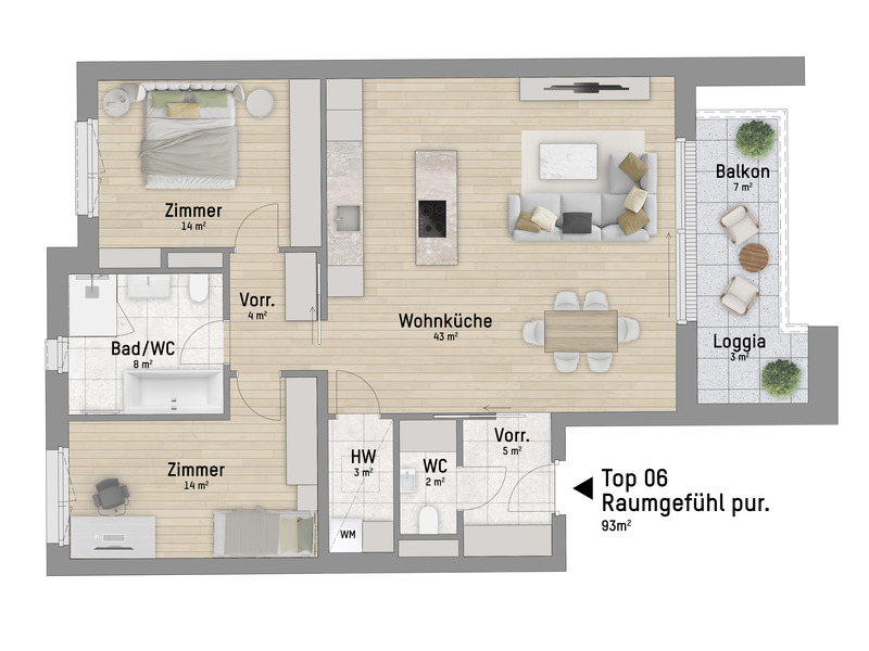 1230, Khekgasse, N�he Bahnhof Liesing, 3-Zimmer-Eigentumswohnung  /  / 1230&nbsp;Wien / Bild 2