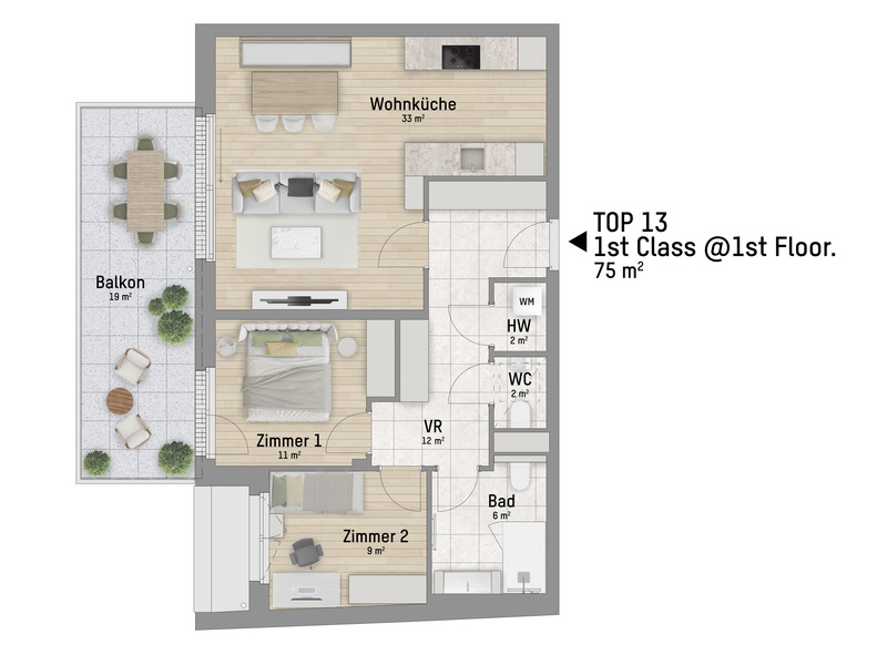 1220, Wagramer Stra�e, Beim Donau Zentrum, U1 und Alte Donau, 3-Zimmer-Eigentumswohnung  /  / 1220&nbsp;Wien / Bild 2