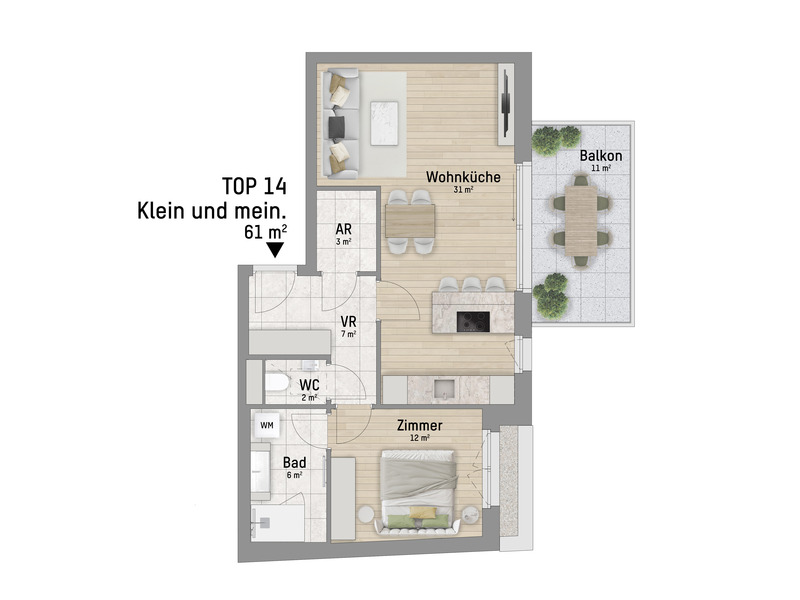 1220, Wagramer Stra�e, Beim Donau Zentrum, U1 und Alte Donau, 2-Zimmer-Eigentumswohnung  /  / 1220&nbsp;Wien / Bild 2