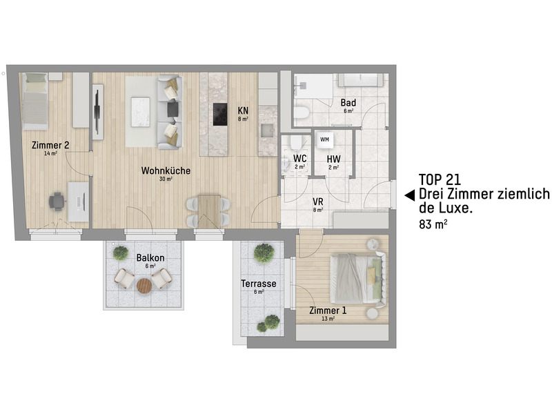 1220, Wagramer Stra�e, Beim Donau Zentrum, U1 und Alte Donau, 3-Zimmer-Eigentumswohnung  /  / 1220&nbsp;Wien / Bild 2