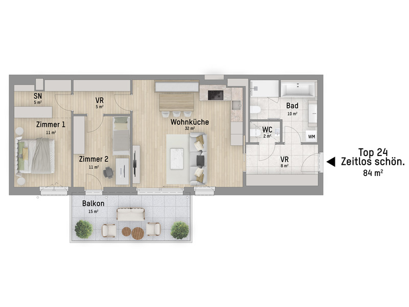 1220, Wagramer Stra�e, Beim Donau Zentrum, U1 und Alte Donau, 3-Zimmer-Eigentumswohnung  /  / 1220&nbsp;Wien / Bild 2