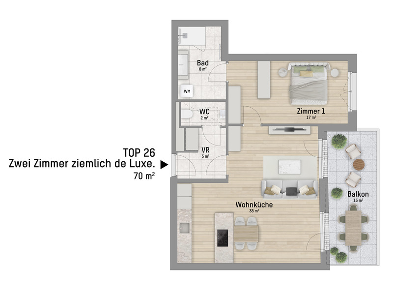 1220, Wagramer Stra�e, Beim Donau Zentrum, U1 und Alte Donau, 2-Zimmer-Eigentumswohnung  /  / 1220&nbsp;Wien / Bild 2