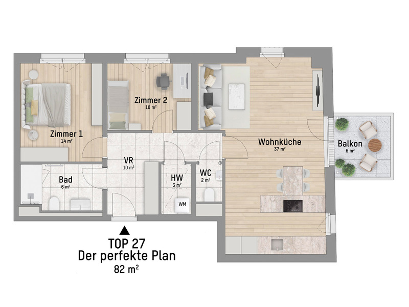 1220, Wagramer Stra�e, Beim Donau Zentrum, U1 und Alte Donau, 3-Zimmer-Eigentumswohnung  /  / 1220&nbsp;Wien / Bild 2