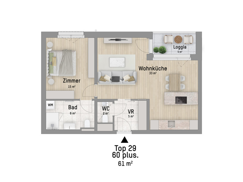 1220, Wagramer Stra�e, Beim Donau Zentrum, U1 und Alte Donau, 2-Zimmer-Eigentumswohnung  /  / 1220&nbsp;Wien / Bild 2