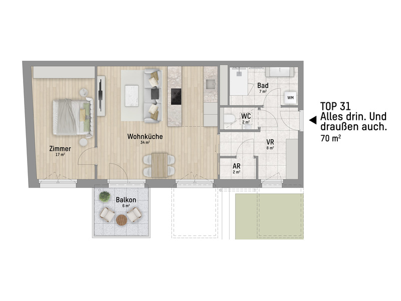 1220, Wagramer Stra�e, Beim Donau Zentrum, U1 und Alte Donau, 2-Zimmer-Eigentumswohnung  /  / 1220&nbsp;Wien / Bild 2