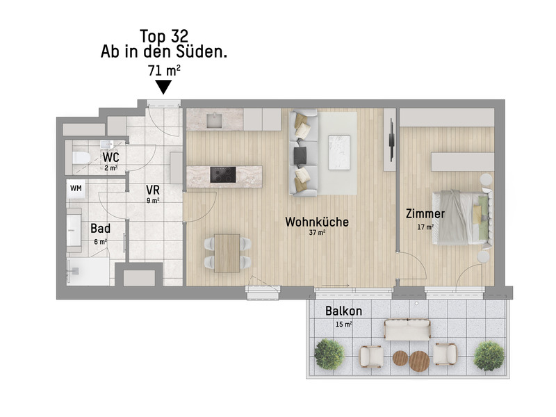 1220, Wagramer Stra�e, Beim Donau Zentrum, U1 und Alte Donau, 2-Zimmer-Eigentumswohnung  /  / 1220&nbsp;Wien / Bild 2