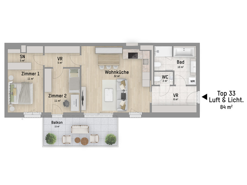 1220, Wagramer Stra�e, Beim Donau Zentrum, U1 und Alte Donau, 3-Zimmer-Eigentumswohnung  /  / 1220&nbsp;Wien / Bild 2