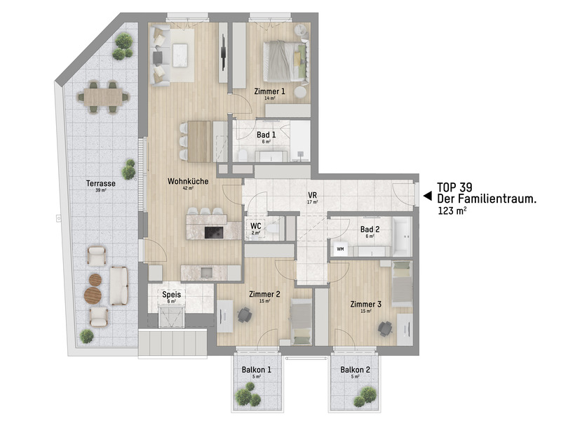 1220, Wagramer Stra�e, Beim Donau Zentrum, U1 und Alte Donau, 4-Zimmer-Eigentumswohnung  /  / 1220&nbsp;Wien / Bild 2