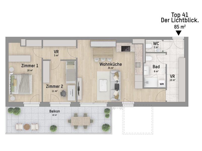 1220, Wagramer Stra�e, Beim Donau Zentrum, U1 und Alte Donau, 3-Zimmer-Eigentumswohnung  /  / 1220&nbsp;Wien / Bild 2
