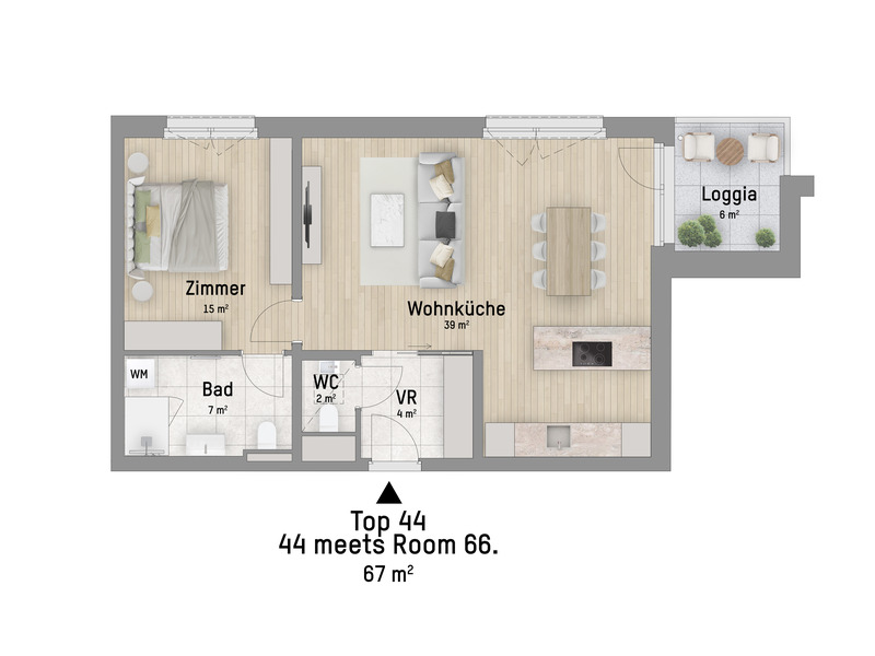 1220, Wagramer Stra�e, Beim Donau Zentrum, U1 und Alte Donau, 2-Zimmer-Eigentumswohnung  /  / 1220&nbsp;Wien / Bild 2