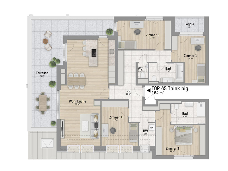 1220, Wagramer Stra�e, Beim Donau Zentrum, U1 und Alte Donau, 5-Zimmer-Eigentumswohnung  /  / 1220&nbsp;Wien / Bild 2