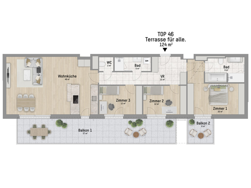 1220, Wagramer Stra�e, Beim Donau Zentrum, U1 und Alte Donau, 4-Zimmer-Eigentumswohnung  /  / 1220&nbsp;Wien / Bild 2