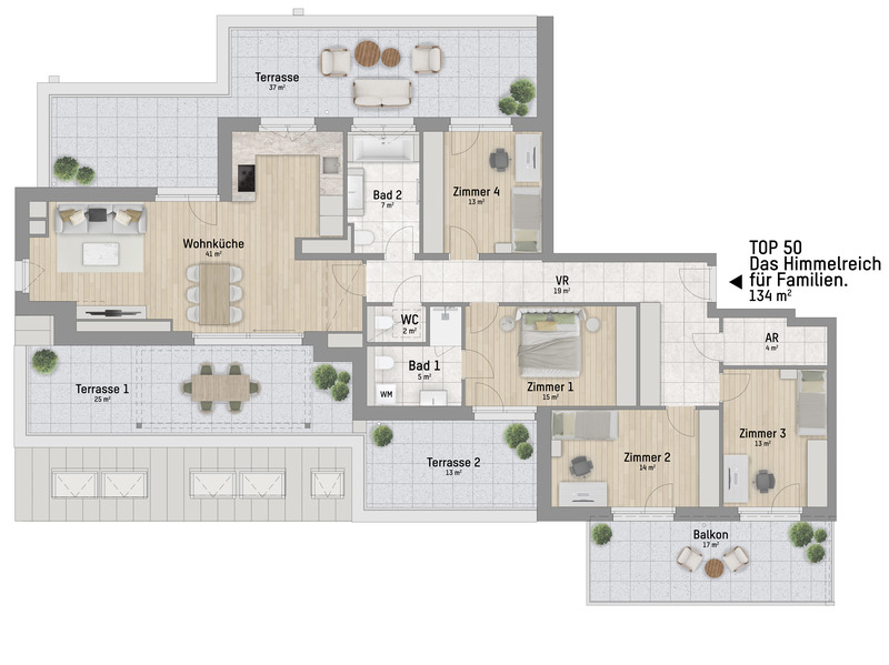 1220, Wagramer Stra�e, Beim Donau Zentrum, U1 und Alte Donau, 5-Zimmer-Eigentumswohnung  /  / 1220&nbsp;Wien / Bild 2