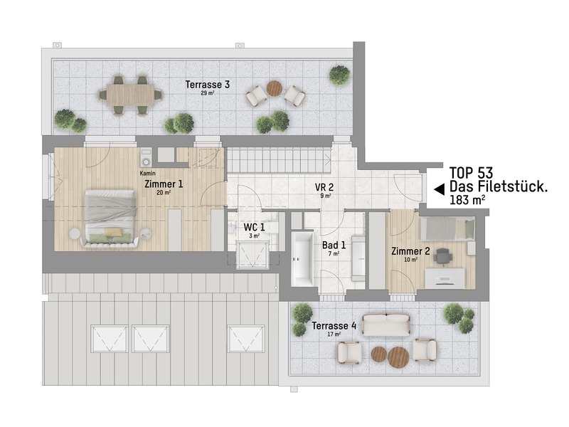 1220, Wagramer Stra�e, Beim Donau Zentrum, U1 und Alte Donau, 5-Zimmer-Eigentumswohnung  /  / 1220&nbsp;Wien / Bild 3